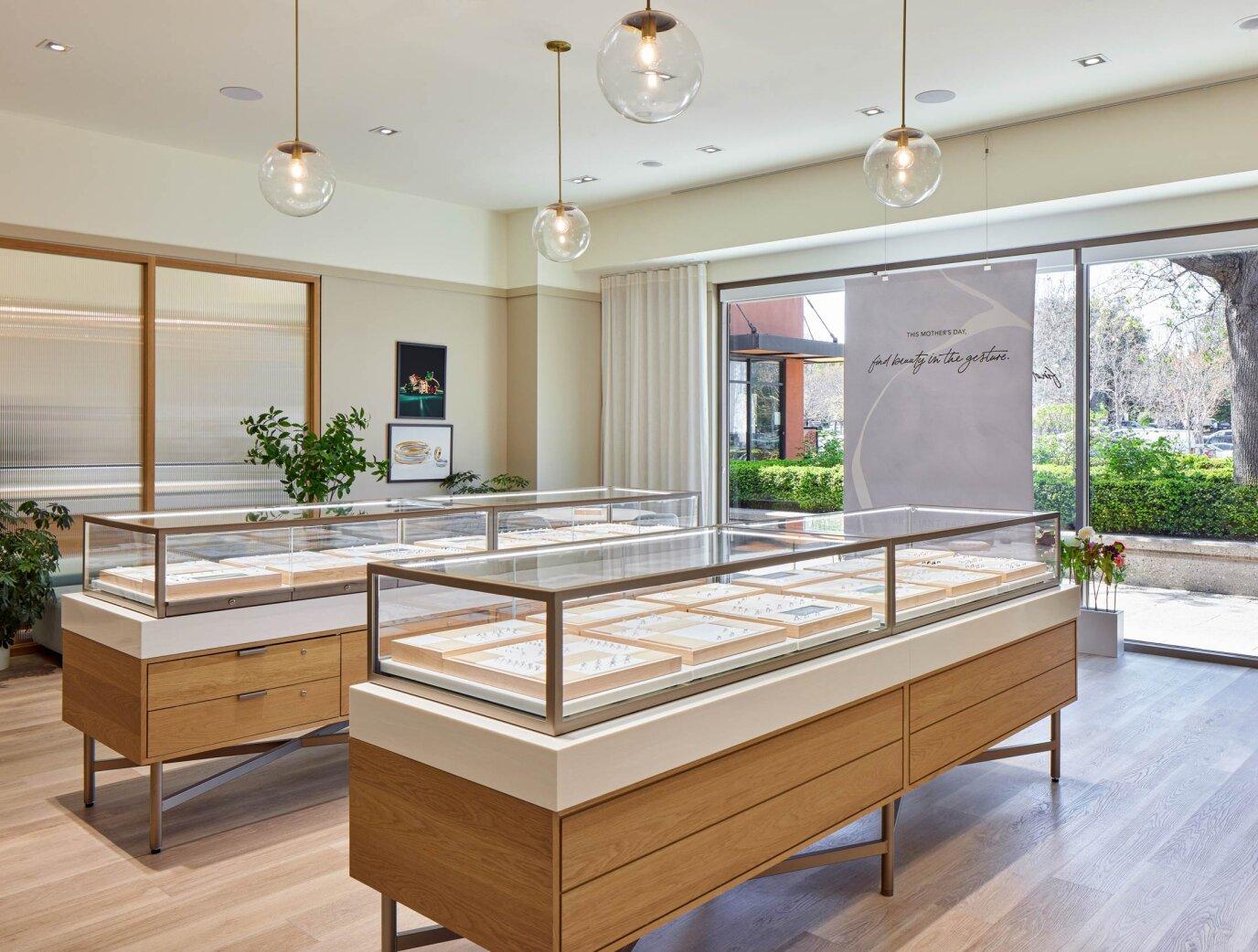 Brilliant Earth showroom located in Palo Alto, California.