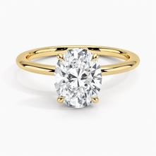 Petite Elodie Solitaire Diamond Engagement Ring