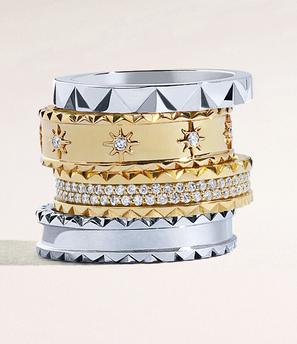 Stack of of rings from the Sol Collection 