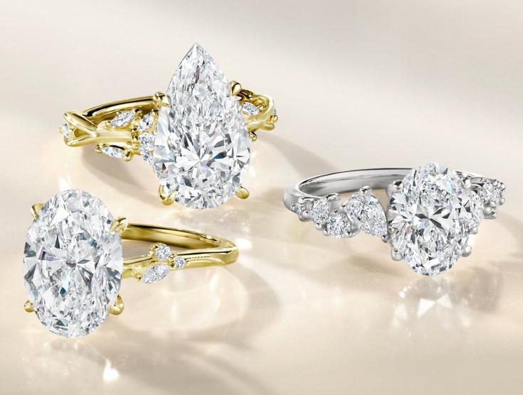 Assortment of diamond engagement rings