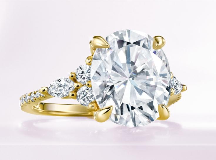 Large diamond ring featuring a center stone from The Capture Collection