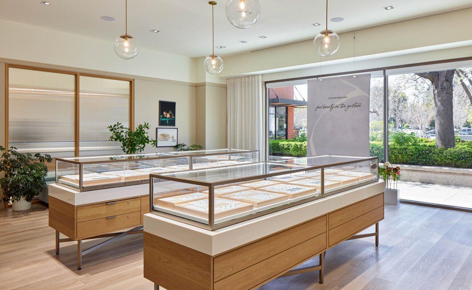 Brilliant Earth showroom located in Palo Alto, California.