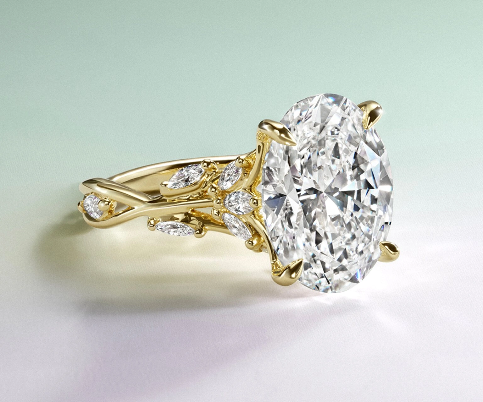 Gold Diamond Engagement Ring