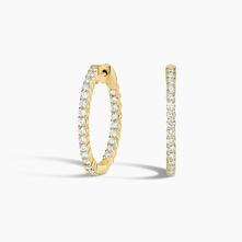 Small Perfect Luxe Hoop Lab Diamond Earrings