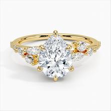 Luxe Camellia Milgrain Diamond Ring