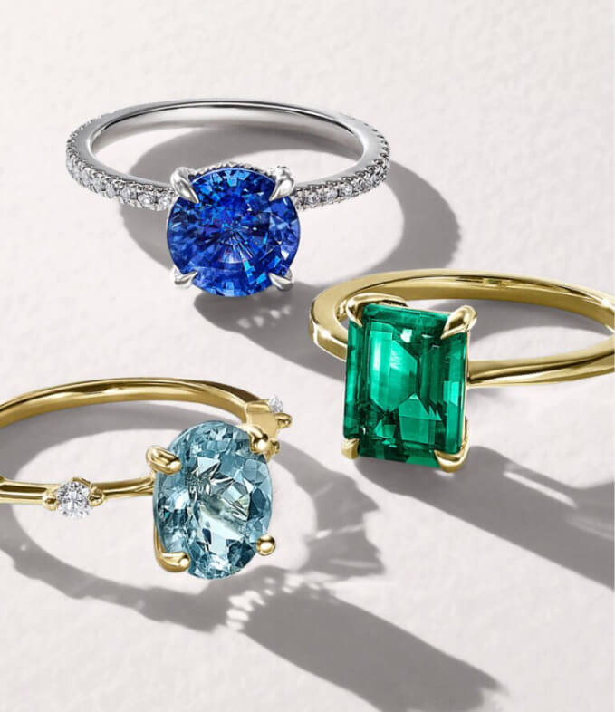 Shop gemstone engagement rings