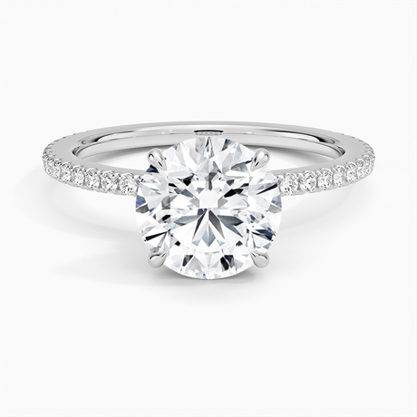 Demi Engagement Ring - Hidden Halo Diamond Ring