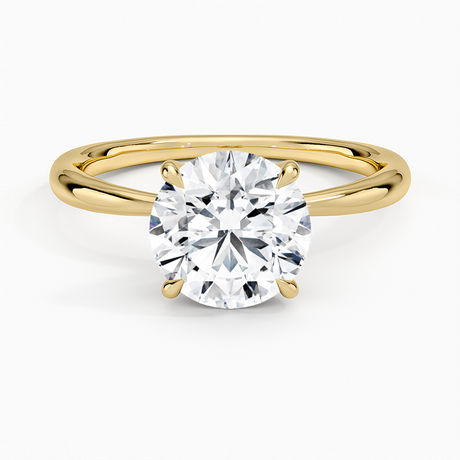 2mm solitaire Engagement Ring - Freesia