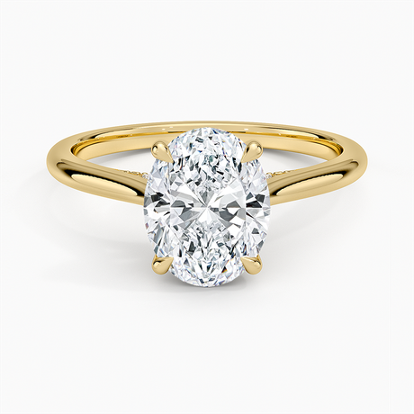 Diamond Bridge Solitaire Engagement Ring