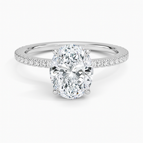 Demi Engagement Ring - Hidden Halo Diamond Ring