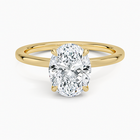 Pavé Wrap Hidden Halo Diamond Engagement Ring - Secret Halo