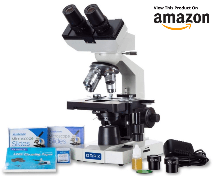 OMAX 40X-2000X LED Binocular Compound Lab Microscope