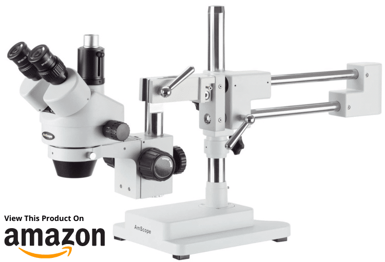 AmScope - SM-4NTP 7X-45X Simul-Focal Stereo Lockable Zoom Microscope