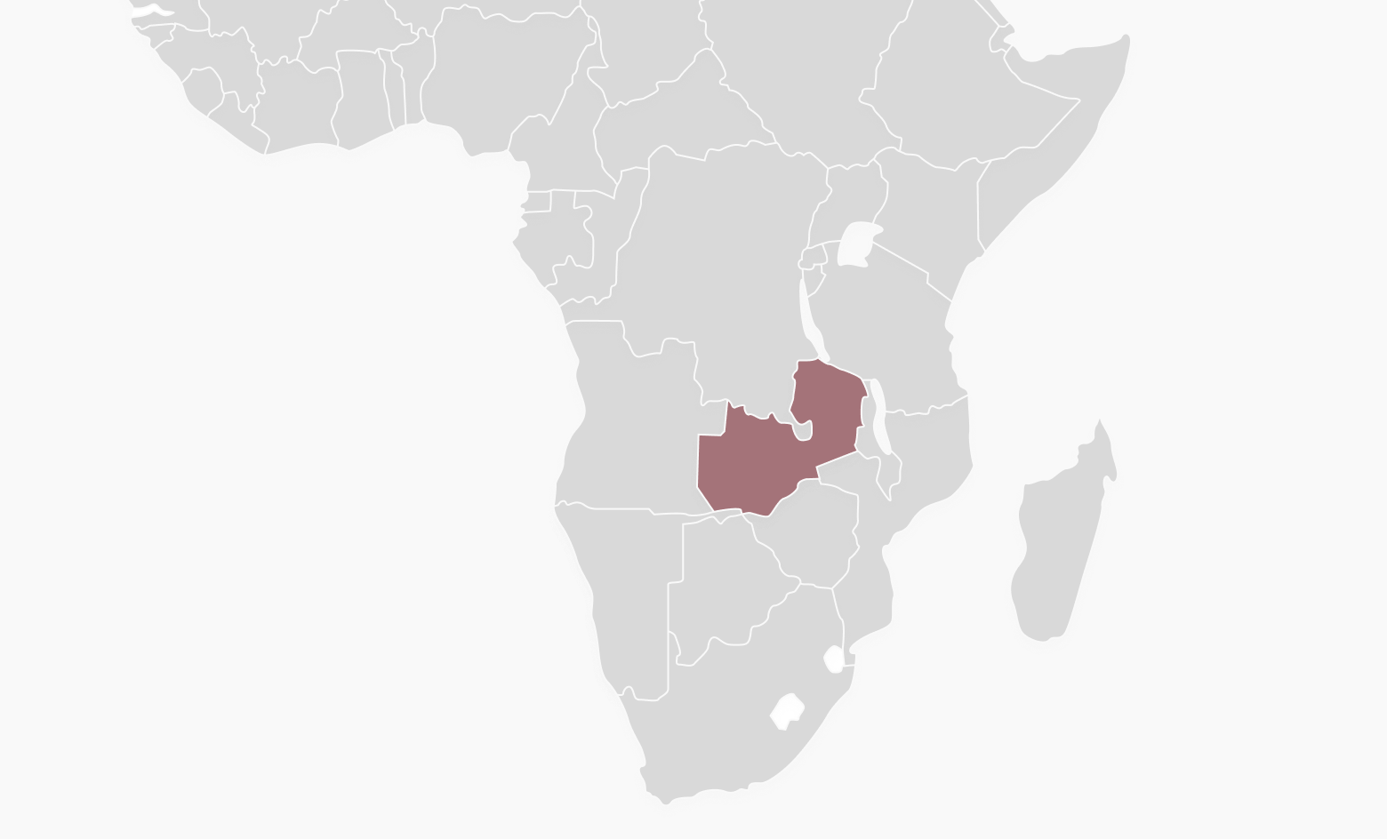 Map of Zambia